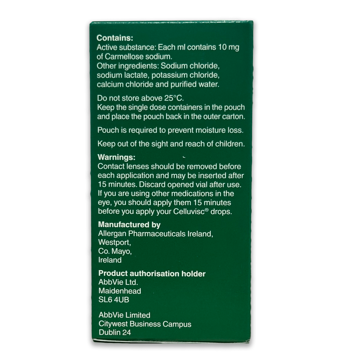 Celluvisc 1% eye drops - Rightangled