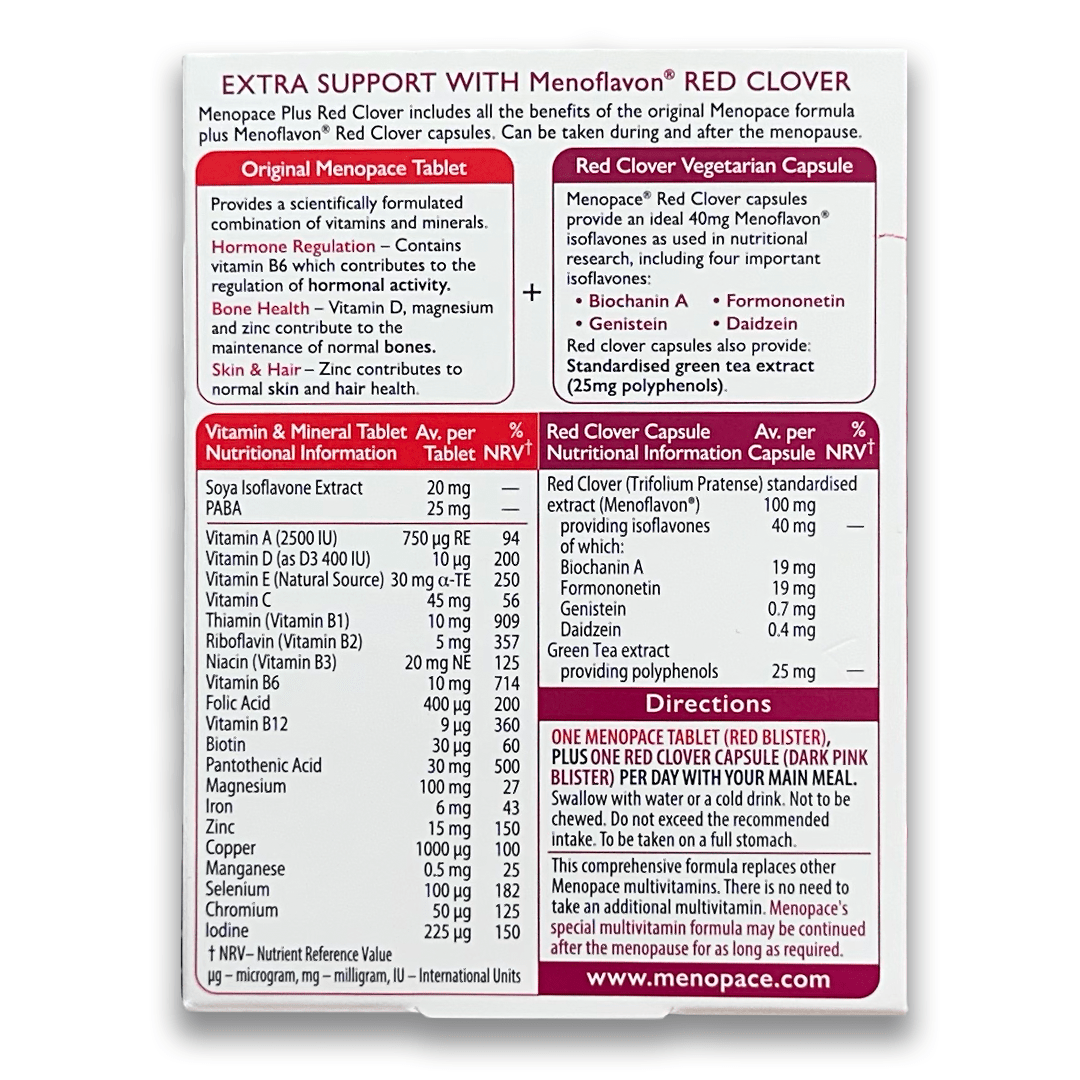 Menopace Red Clover - Rightangled