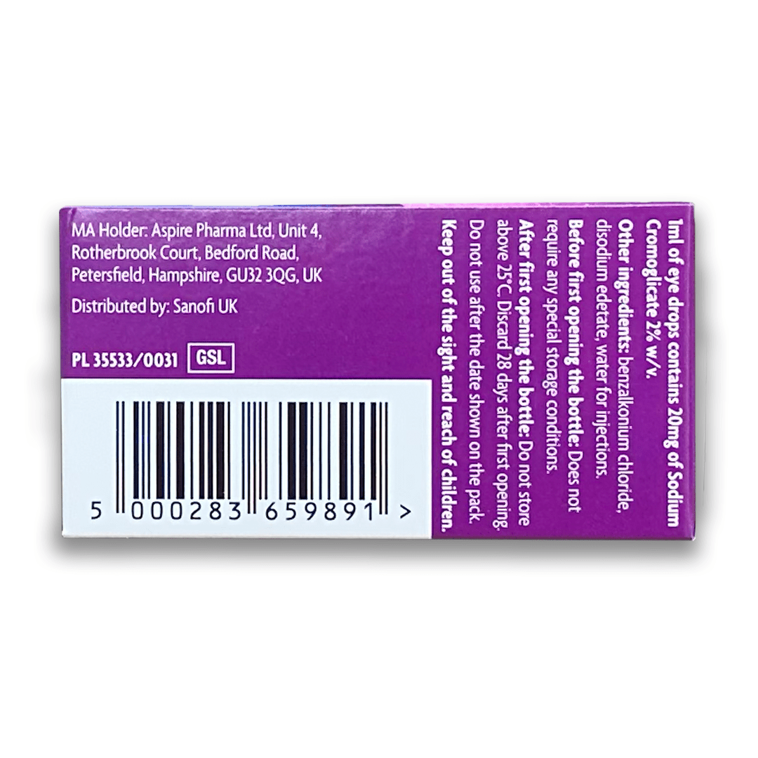 Opticrom 2% w/v Hay ever Eye Drops - Rightangled