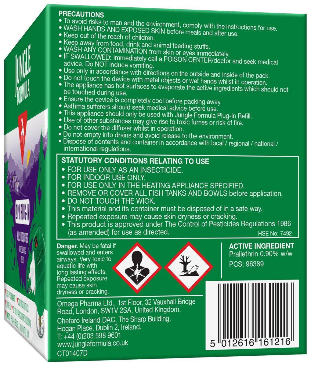 Jungle Formula 2 pin plug - in - Rightangled