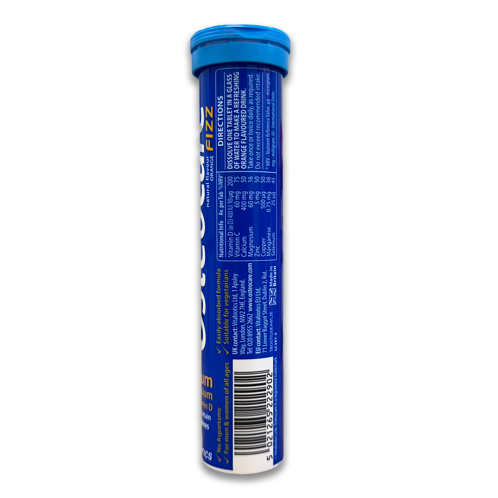 Osteocare Fizz Tablets Tube - Rightangled