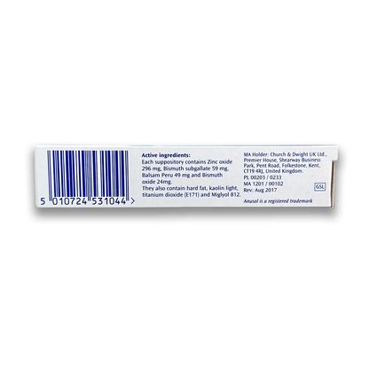 Anusol Suppositories - Rightangled