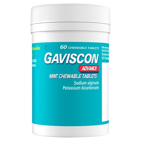 Gaviscon Advance Chewable Tablets [60 tablets] - Rightangled