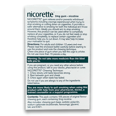 Nicorette gum (Nicotine) - Rightangled