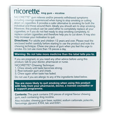 Nicorette gum (Nicotine) - Rightangled