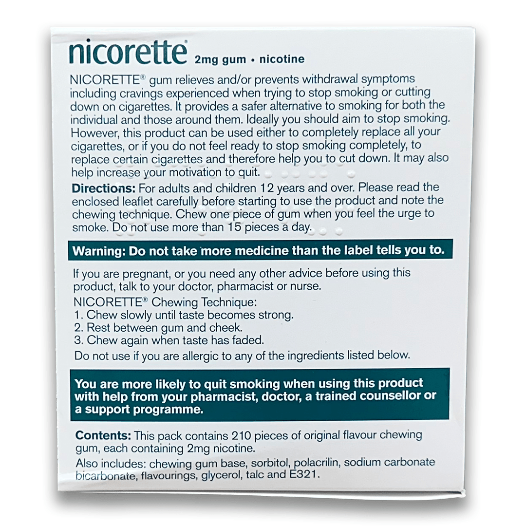 Nicorette gum (Nicotine) - Rightangled