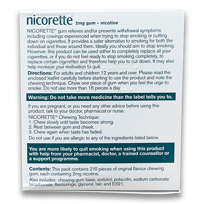 Nicorette gum (Nicotine) - Rightangled