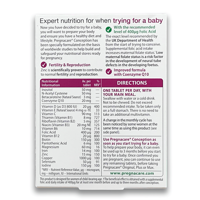 Pregnacare before conception - Rightangled