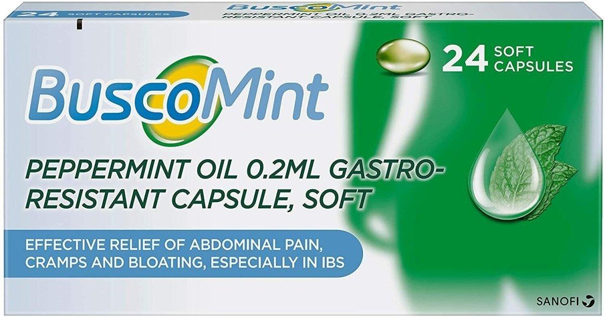 Buscomint Peppermint Oil 0.2ml Capsule Soft - 24 Capsules - Rightangled
