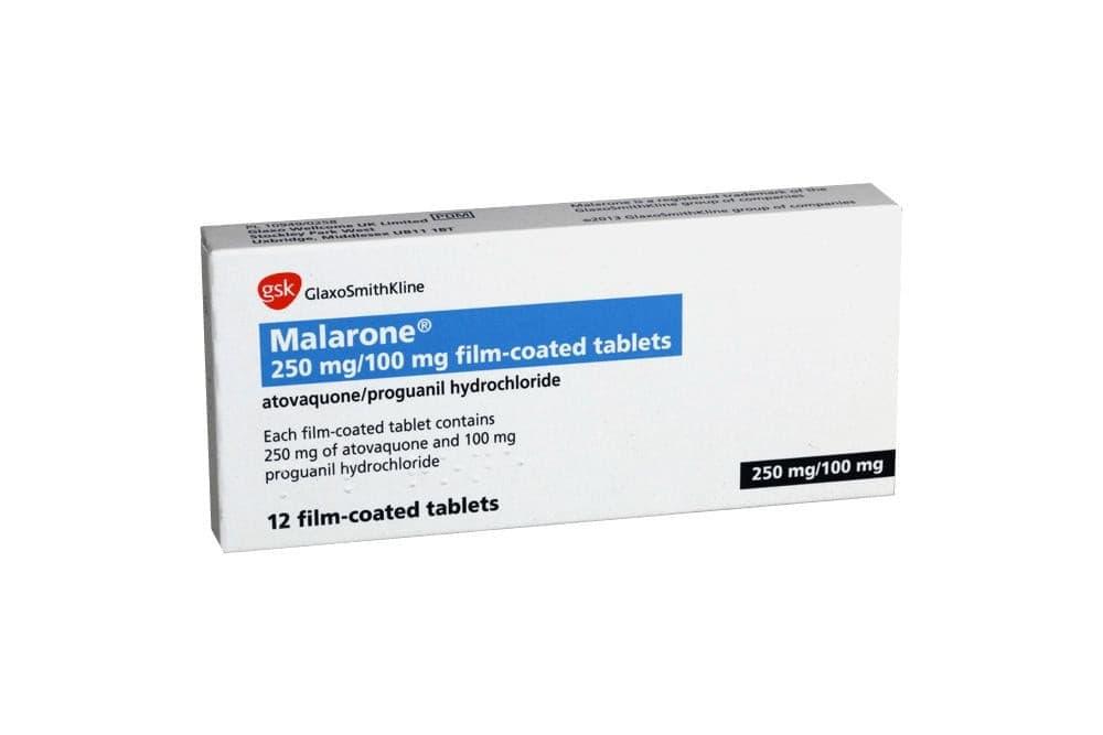 Malarone 250mg/100mg tablets - Rightangled